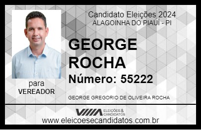 Candidato GEORGE ROCHA 2024 - ALAGOINHA DO PIAUÍ - Eleições