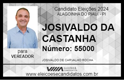 Candidato JOSIVALDO DA CASTANHA 2024 - ALAGOINHA DO PIAUÍ - Eleições