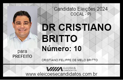 Candidato DR CRISTIANO BRITTO 2024 - COCAL - Eleições