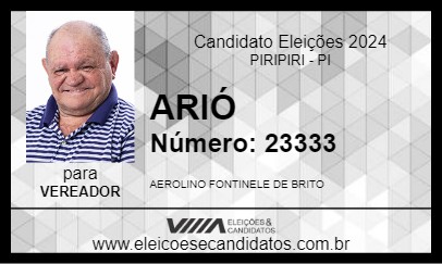 Candidato ARIÓ 2024 - PIRIPIRI - Eleições