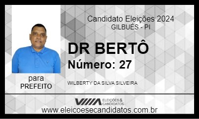 Candidato DR BERTÔ 2024 - GILBUÉS - Eleições