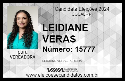 Candidato LEIDIANE VERAS 2024 - COCAL - Eleições