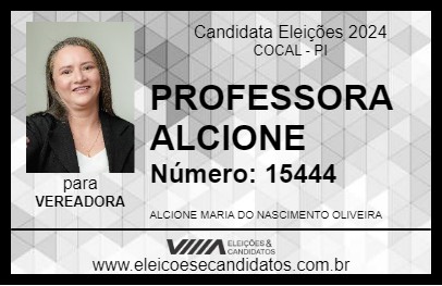 Candidato PROFESSORA ALCIONE 2024 - COCAL - Eleições