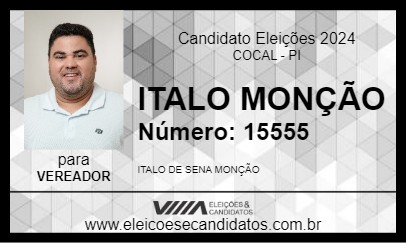 Candidato ITALO MONÇÃO 2024 - COCAL - Eleições