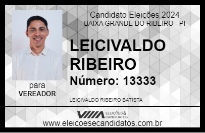 Candidato LEICIVALDO RIBEIRO 2024 - BAIXA GRANDE DO RIBEIRO - Eleições