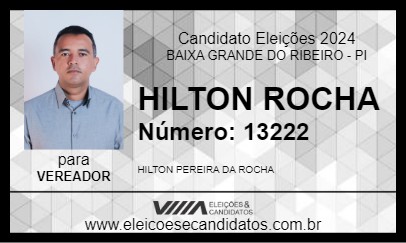 Candidato HILTON ROCHA 2024 - BAIXA GRANDE DO RIBEIRO - Eleições