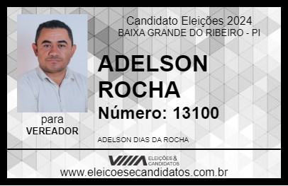 Candidato ADELSON ROCHA 2024 - BAIXA GRANDE DO RIBEIRO - Eleições