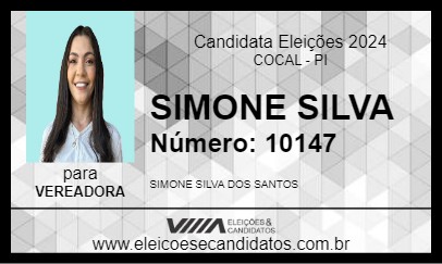 Candidato SIMONE SILVA 2024 - COCAL - Eleições