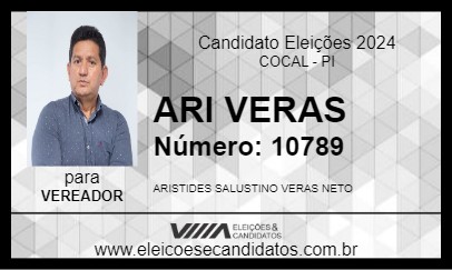 Candidato ARI VERAS 2024 - COCAL - Eleições