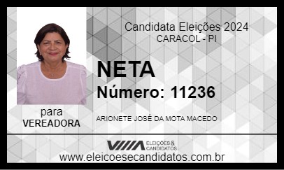 Candidato NETA 2024 - CARACOL - Eleições