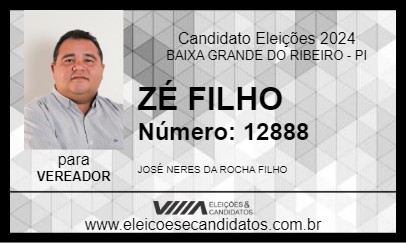 Candidato ZÉ FILHO 2024 - BAIXA GRANDE DO RIBEIRO - Eleições