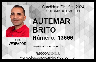 Candidato AUTEMAR BRITO 2024 - COLÔNIA DO PIAUÍ - Eleições