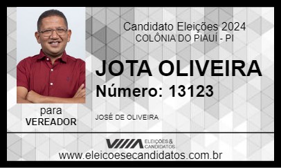 Candidato JOTA OLIVEIRA 2024 - COLÔNIA DO PIAUÍ - Eleições