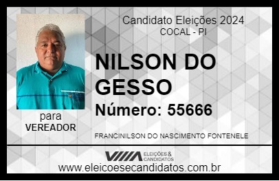 Candidato NILSON DO GESSO 2024 - COCAL - Eleições