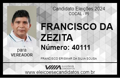 Candidato FRANCISCO DA ZEZITA 2024 - COCAL - Eleições