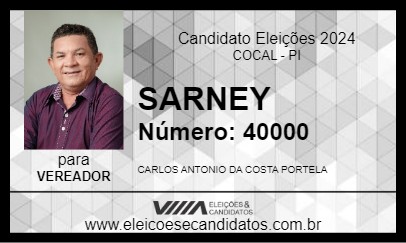 Candidato SARNEY 2024 - COCAL - Eleições