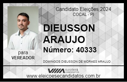 Candidato DIEUSSON ARAUJO 2024 - COCAL - Eleições