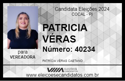 Candidato PATRICIA VÉRAS 2024 - COCAL - Eleições