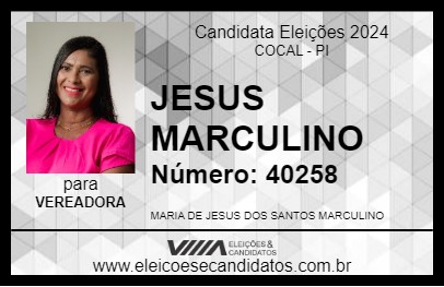 Candidato JESUS MARCULINO 2024 - COCAL - Eleições