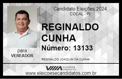 Candidato REGINALDO CUNHA 2024 - COCAL - Eleições