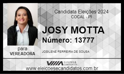 Candidato JOSY MOTTA 2024 - COCAL - Eleições