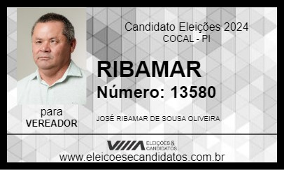 Candidato RIBAMAR 2024 - COCAL - Eleições