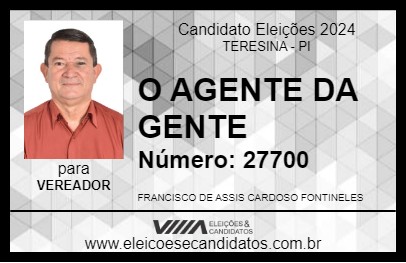 Candidato O AGENTE DA GENTE  2024 - TERESINA - Eleições