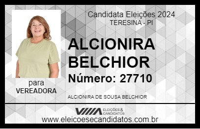 Candidato ALCIONIRA BELCHIOR 2024 - TERESINA - Eleições