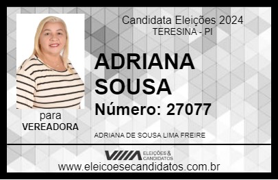 Candidato ADRIANA SOUSA 2024 - TERESINA - Eleições