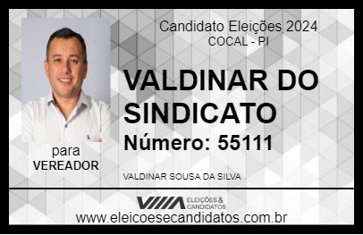 Candidato VALDINAR DO SINDICATO 2024 - COCAL - Eleições