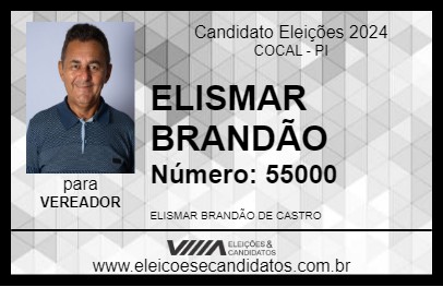 Candidato ELISMAR BRANDÃO 2024 - COCAL - Eleições