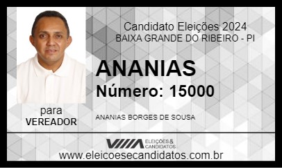 Candidato ANANIAS 2024 - BAIXA GRANDE DO RIBEIRO - Eleições