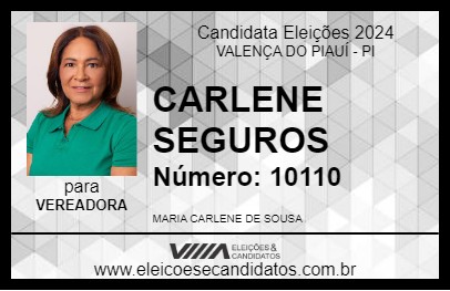 Candidato CARLENE SEGUROS 2024 - VALENÇA DO PIAUÍ - Eleições