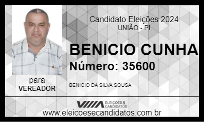 Candidato BENICIO CUNHA 2024 - UNIÃO - Eleições