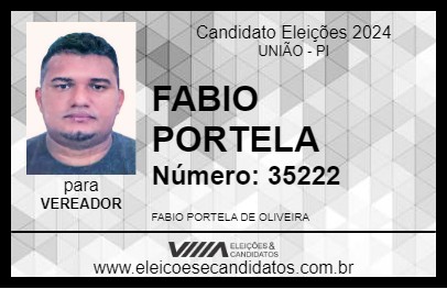 Candidato FABIO PORTELA  2024 - UNIÃO - Eleições