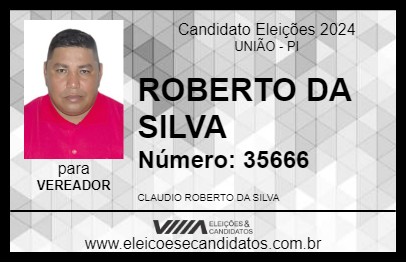 Candidato ROBERTO DA SILVA 2024 - UNIÃO - Eleições