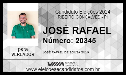 Candidato JOSÉ RAFAEL 2024 - RIBEIRO GONÇALVES - Eleições