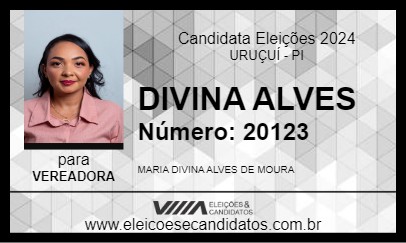 Candidato DIVINA ALVES 2024 - URUÇUÍ - Eleições