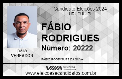 Candidato FÁBIO RODRIGUES 2024 - URUÇUÍ - Eleições