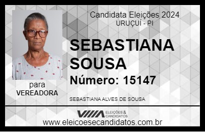 Candidato SEBASTIANA SOUSA 2024 - URUÇUÍ - Eleições