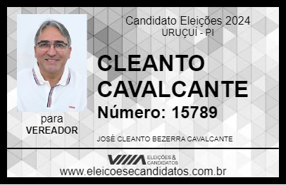 Candidato CLEANTO CAVALCANTE 2024 - URUÇUÍ - Eleições