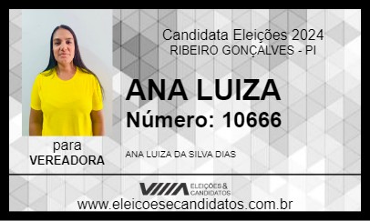 Candidato ANA LUIZA  2024 - RIBEIRO GONÇALVES - Eleições