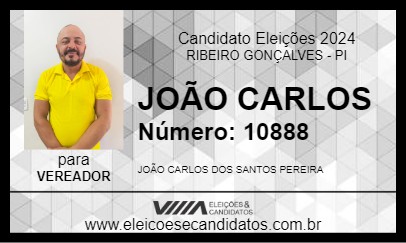 Candidato JOÃO CARLOS 2024 - RIBEIRO GONÇALVES - Eleições