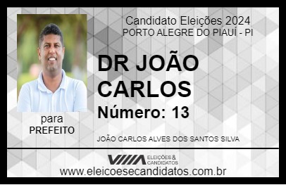 Candidato DR JOÃO CARLOS 2024 - PORTO ALEGRE DO PIAUÍ - Eleições