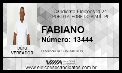 Candidato FABIANO 2024 - PORTO ALEGRE DO PIAUÍ - Eleições