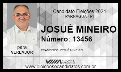 Candidato JOSUÉ MINEIRO 2024 - PARNAGUÁ - Eleições