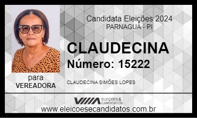 Candidato CLAUDECINA 2024 - PARNAGUÁ - Eleições