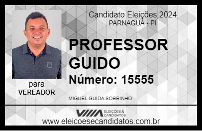 Candidato PROFESSOR GUIDO 2024 - PARNAGUÁ - Eleições