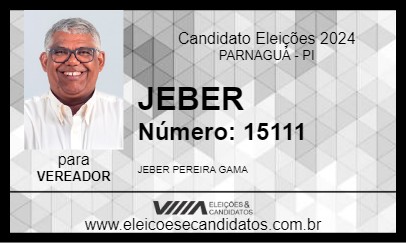 Candidato JEBER 2024 - PARNAGUÁ - Eleições