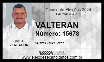 Candidato VALTERAN 2024 - PARNAGUÁ - Eleições